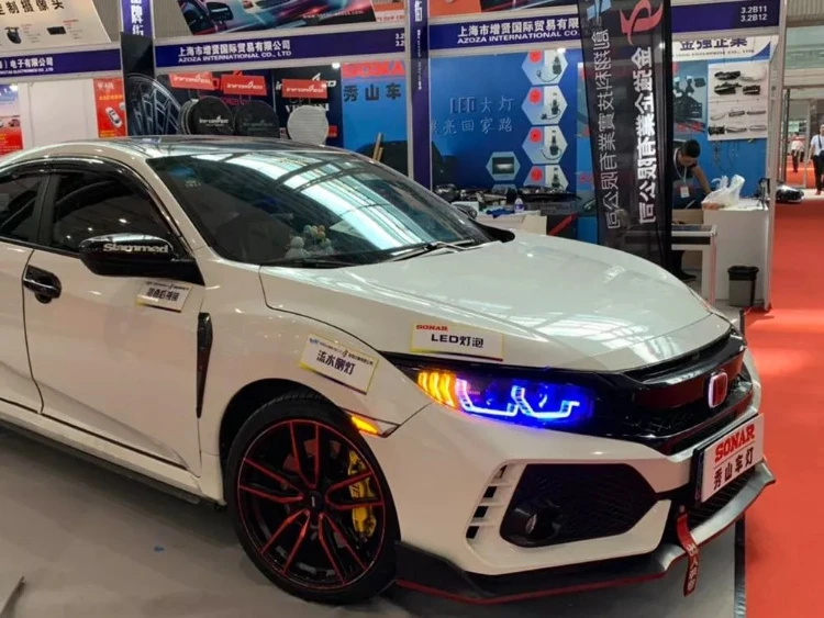 2019y автомобильный бупмер головной свет для Honda Civic автомобильные аксессуары светодиодный DRL галогенный/HID ксенон, противотуманная фара для Civic