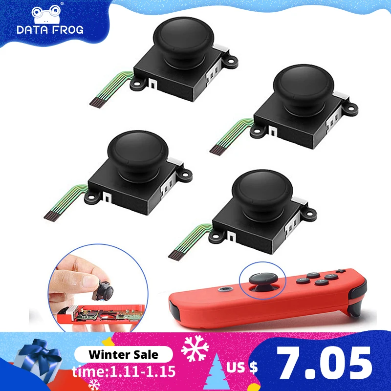 3D Аналоговый джойстик для пальца DATA FROG палка переключателя контроллер Joy Con