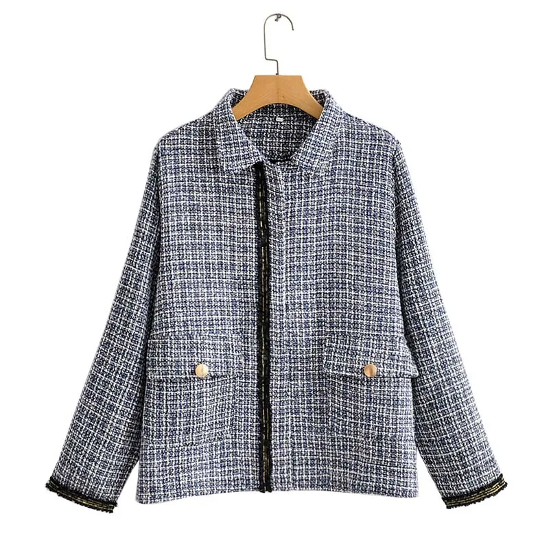 Houndstooth Blazer Твидовые женские блейзеры и куртки, элегантный Блейзер в ломаную клетку размера плюс 5XL, верхняя одежда с длинным рукавом, Офисная куртка, клетчатый блейзер пиджак женский жакет женский блейзер женский пиджаки женские - Color: Houndstooth Blazer