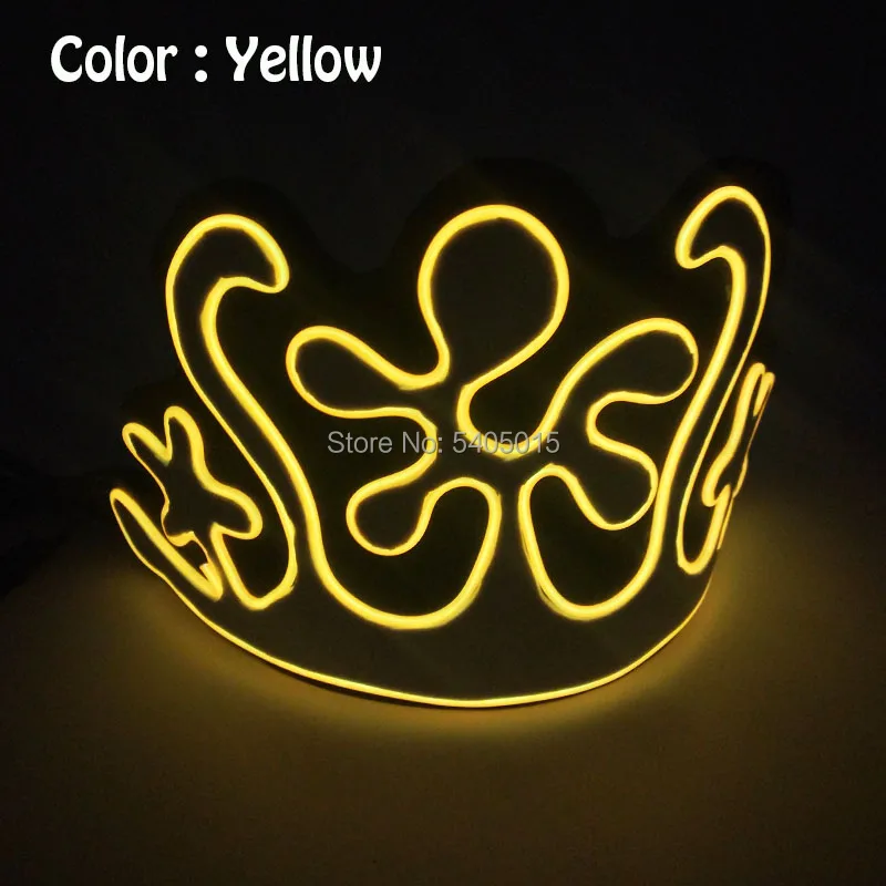 

New 2019 Performance props 10 colors Select Flashing EL Wire Mask For Birthday Party Glowing Headwear For Holiday DIY Decoration