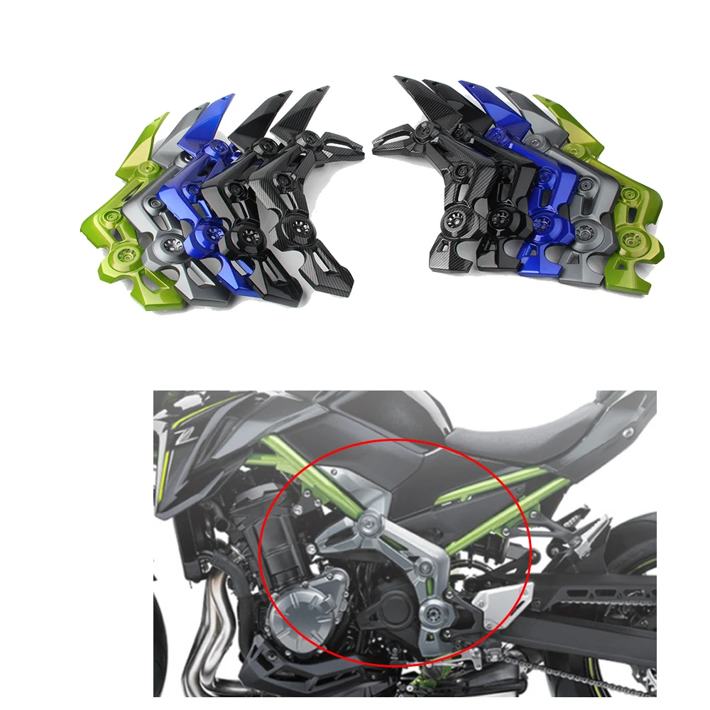 

1 Pair Motorcycle Frame Guard Cover Trim Left & Right For Kawasaki Z900 2017 2018 2019 ABS Plastic