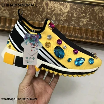 

Summer Platform Shoes Women Slip On Sneakers 35-44 Luxury Brand Designers Casual Flats Women Shoes Woman 2020 Black White Yellow