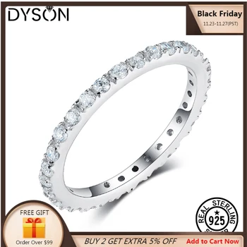 

Dyson 925 Sterling Silver Couple Rings 2020 Fashion Bridal Crystal Zircon Band Rings For Women Marriage Anniversary Jewelry