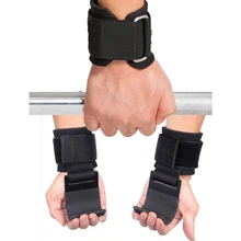 One pair Weight Lifting Hooks Wrist Grip Straps Fitness Weight Training Pull-Up Power Lifting Gloves For Weight Training