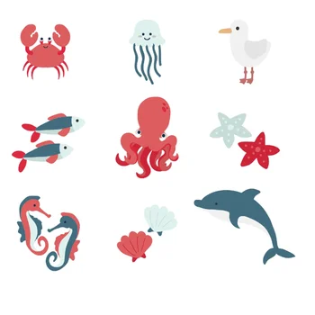 

Kokorosa Animal Creature Mermaid Clear Stamp Rubber Stamp for Scrapbooking Album Card Making Background Decor Stamps