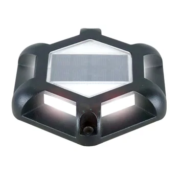 

6LED Hexagonal Porch Deck Light Backyard High Pressure Solar Powered Pathway Waterproof Outdoor Underground Lamp Garden Patio