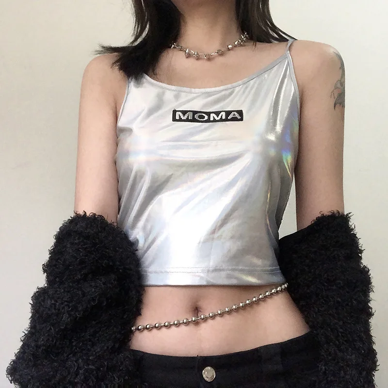 

New Sexy Ultra-thin Mini Vest Top For Women Summer Party Sleeveless Solid Color Ladies Elastic Spaghetti Belt Bottoming Tops