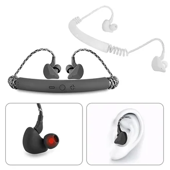 IPX7 Bluetooth 5 0 Retractable Sports Neckband Headset Headphones With Mic Wireless Earphone