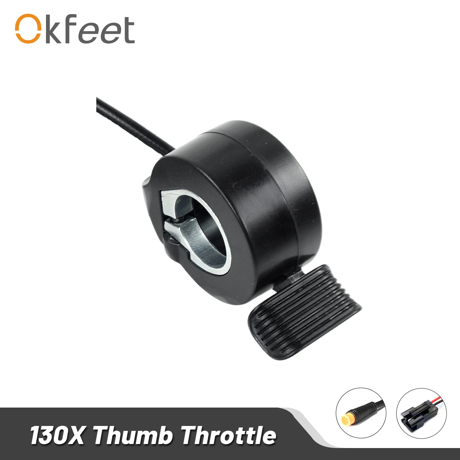 Okfeet Wuxing Electric Bike Throttle 130X Thumb Accelerator for Ebike Bicycle Conversion Kit