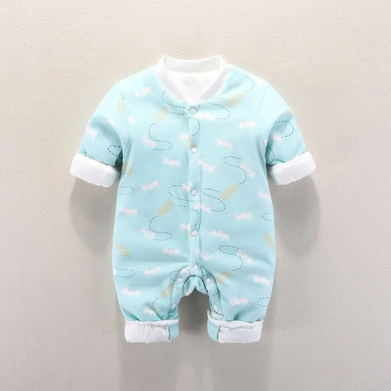 

Baby Onesie Spring And Autumn Newborns Clothes Winter Online Celebrity Cute Baby BABY'S FIRST Month Infants Warm Thick Primary