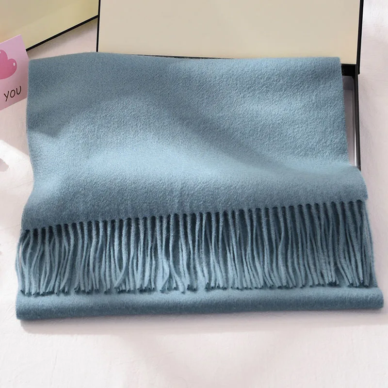 Winter 100% Pure Wool Scarf Women Warm Bufanda Wool Shawls Wraps for Ladies Pashmina Foulard Femme Echarpe Cashmere Scarves