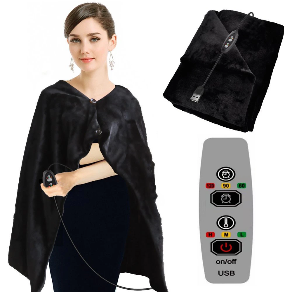 Heated Shawl Winter Electric Warming Neck Shoulder Heating Blanket Pad