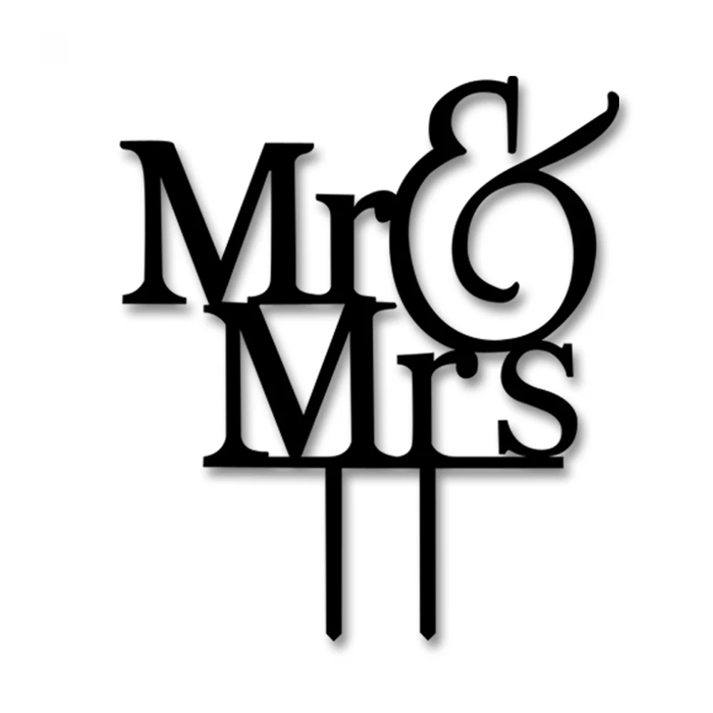 Вечерние Mr Mrs флажки для торта Персонализация «сделай сам» Свадебные десертные карты торт Топпер Аксессуары для выпечки вставка карта украшения торта