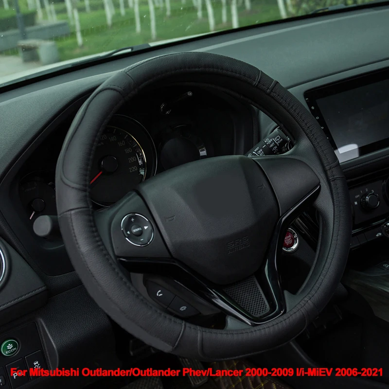 

Чехол рулевого колеса автомобиля из коровьей кожи для Mitsubishi Outlander Phev Lancer 2000 -2007 2008 2009 I-MiEV 2006-2021