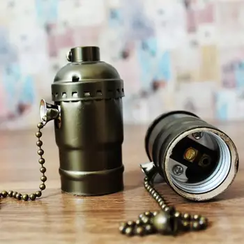 

E27 Hanging 100-240V Waterproof Vintage Durable Accessory Easy Install Zipper Aluminum Lamp Holder