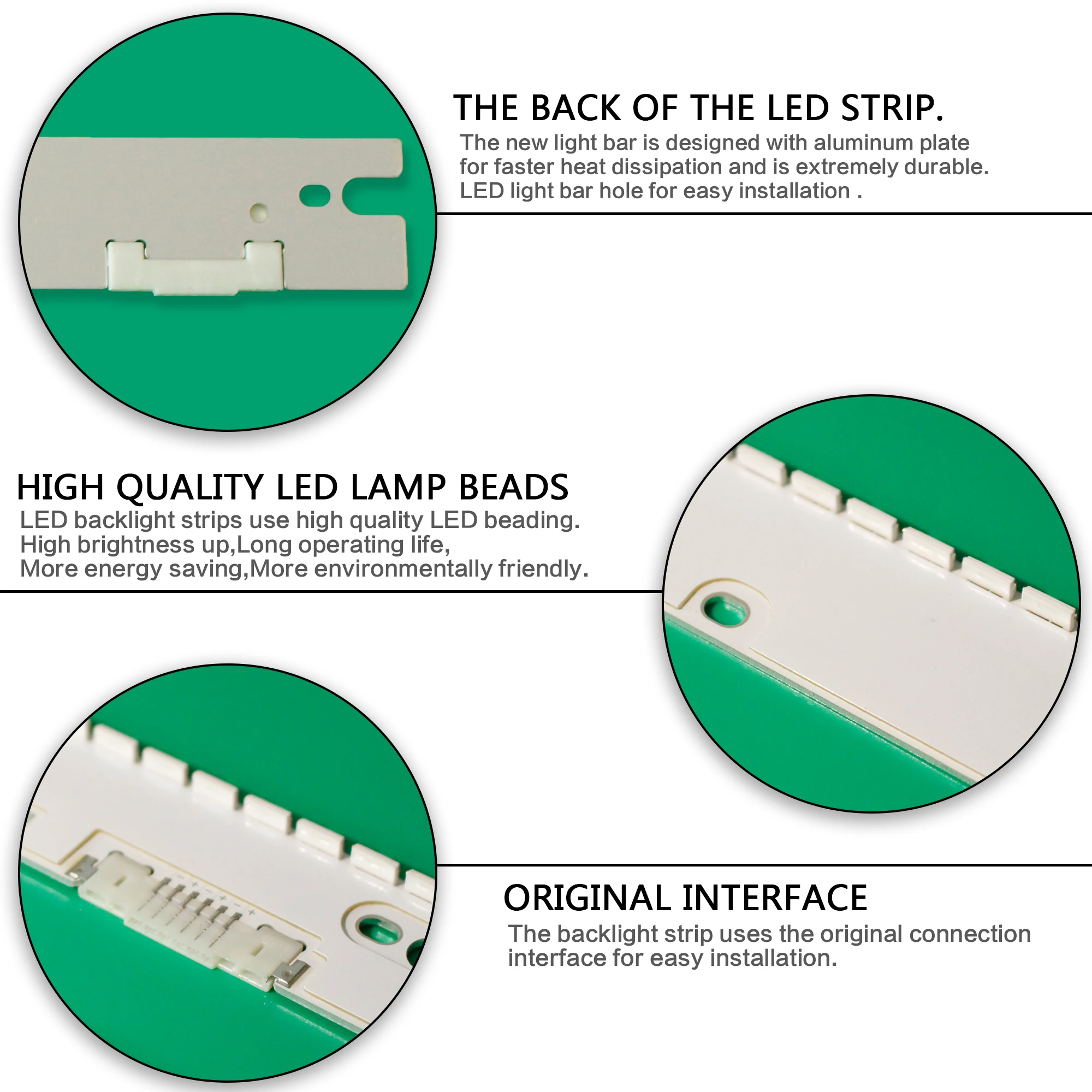 Faixa de Luz Led para Retroiluminação de Samsung para Modelos Un65ks9000 Un65ks8500 Un65ks8000 Ue65ks7500 Ue65ks7090 Ue65ks7080 Ue65ks7005 39380b - Imagem 3
