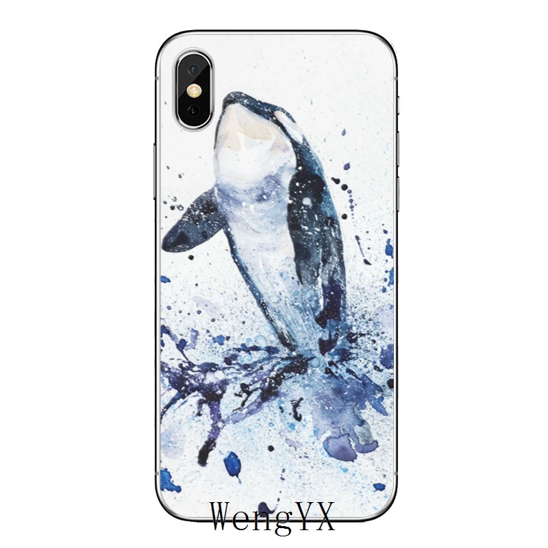 Косатка акварелью обложка чехол для huawei Коврики 30 20 10 9 lite Y9 Y7 Y6 prime pro 2018 2019 nova 2 3i