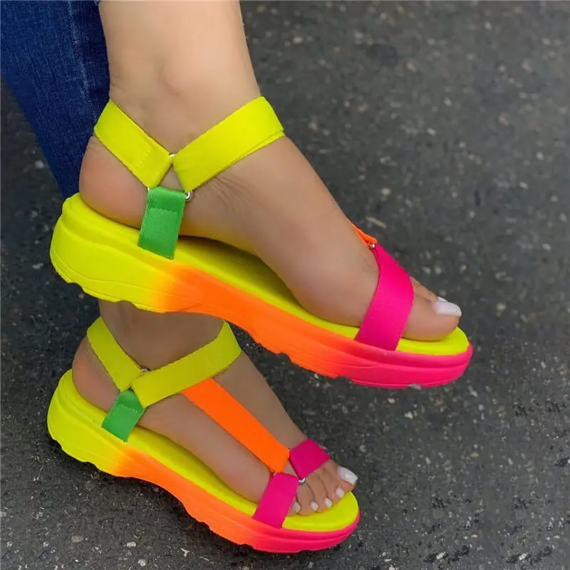 Sarairis 2020 INS Hot Sale multi colors Big size 43 casual Shoes Woman Flat Dropship Comfortable Sandals Female Sarairis 2020 INS Hot Sale multi colors Big size 43 casual Shoes Woman Flat Dropship Comfortable Sandals Female