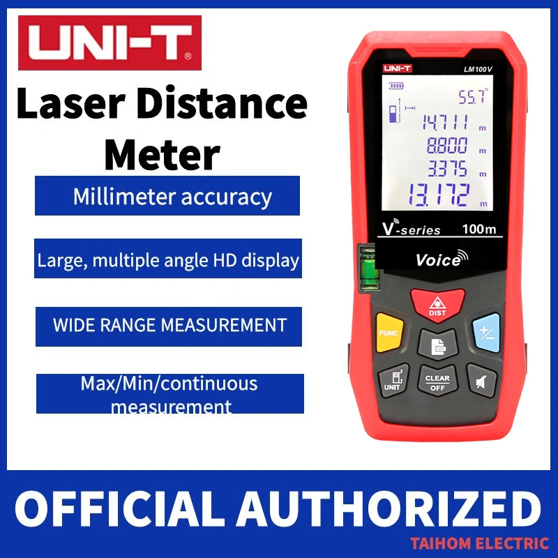 Лазерный дальномер UNI T LM50V/70V/100V 50 70 100 м электронная линейка USB зарядка голосовое