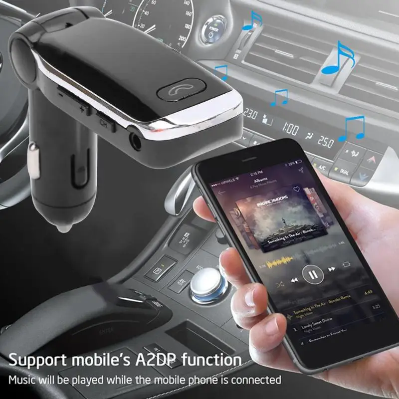 M7 беспроводной Bluetooth 3,0 и EDR комплект FM модулятор ABS Максимальная емкость поддержка 32 Гб 3.1A Handsfree автомобильное USB зарядное устройство