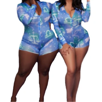 

women One piece Pijamas Plus Size Sleepwear Pyjamas Nightwear Jumpsuit Pajamas One piece For Adults Short Romper Bodycon