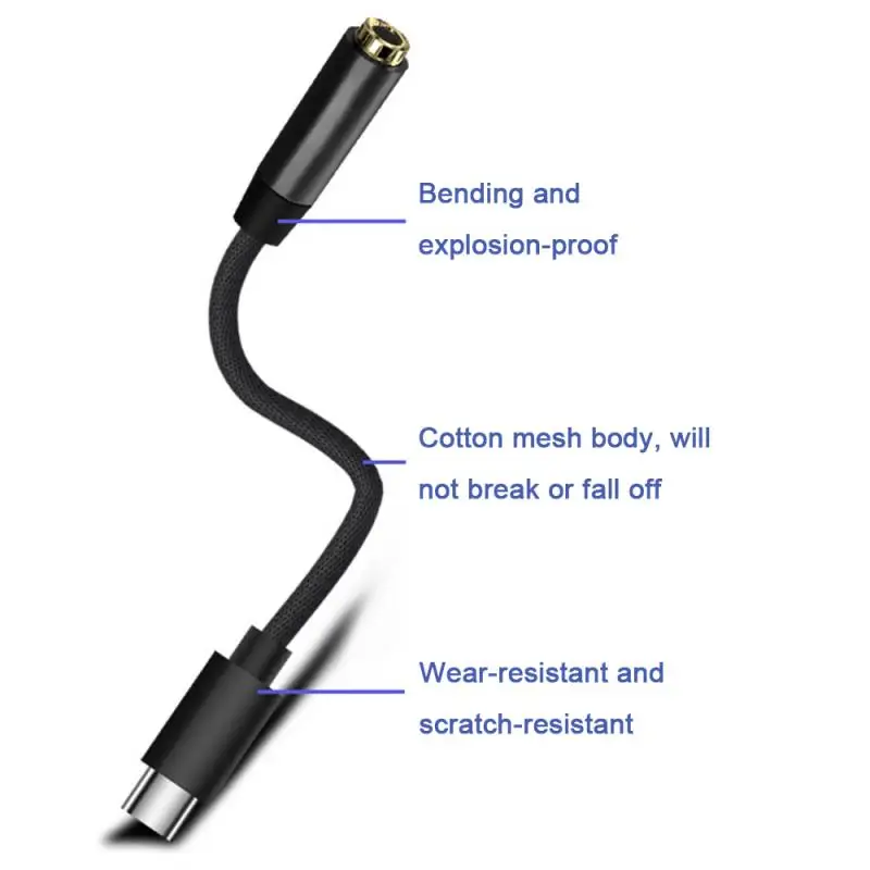 Тип C 3 5 Jack наушники USB до мм AUX Наушники адаптер аудио кабель для Huawei Xiaomi Istening