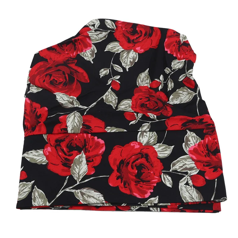 Rose Новинка, Цветочные Летние праздничные женские банданы, атласный головной шарф, кепка chemo, повязка на голову, повязка на голову, шапка для выпадения волос, чалма с бантиком - Цвет: Rose