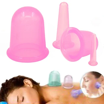

4PCS/SET Anti Cellulite Silicone Vacuum Eye Face Back Massager Cupping Cup Set Body Treatment Health Care Products Body