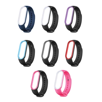 

Silicone Bracelet for xiaomi mi band 5 bracelet Pure Dual color Replacement Strap Mi Band5 Miband5 Wrist Straps band Replacement