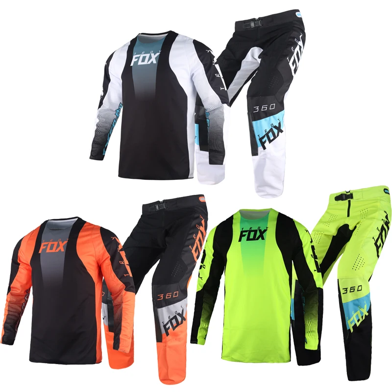 

NEW Troy Fox 360 Gear Set Trice Lux Peril Skew Jersey Pants Motocross Racing Adult MX Dirt Bike Kits Men Offroad Moto Suit Mens