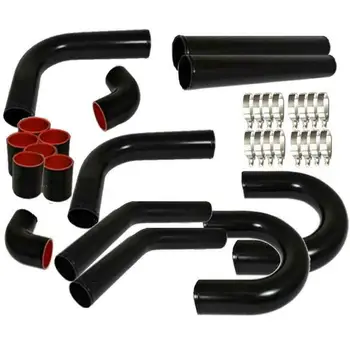 

3" Inch Aluminum Intercooler Piping U-Piping + Coupler Black + T-Bolt