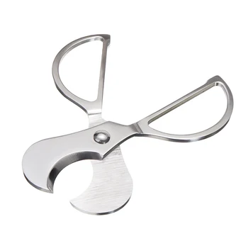 

1pc Silver Scissor Cigar Cutter Stainless Steel Knife Scissor Round Head Cigar Cutting Tool