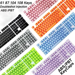 Pbt abs keycaps 87 104 108 teclas definir teclado mecânico oem perfil altura universal mx switch keycap personalizado diy gamer barra de espaço