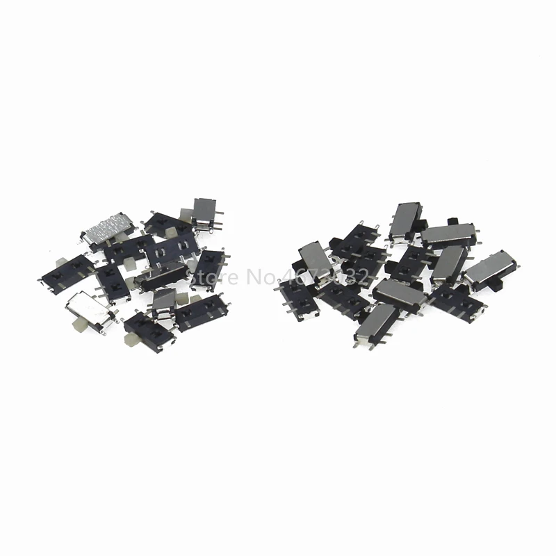 100ks mini smd smt MSK-12C02 sponka spínač 7pin 1P2T on/off diapozitiv přepínače pro MP3 MP4