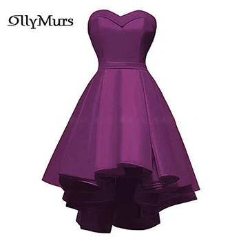 

Strapless Sexy Evening Dress LR974 Sweetheart Sleeveless Vestidos De Gala Solid Women Party Dresses A-Line Short Gowns 2020
