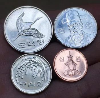 

4 PCS SET OF South Korea ,100% Real Genuine Comemorative Coin,Original Collection