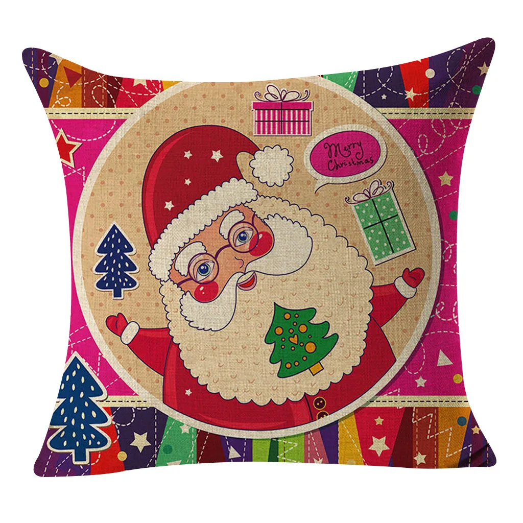 Рождественская наволочка для подушки льняная Подушка декоративное украшение для дома Наволочки Housse de cussin cojines наволочка