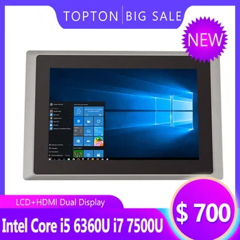 

Topton Powerful Industrial Touch Screen Computer 12.1'' Intel Core i5 6360U i7 7500U DDR3L RAM Windows 7/8/10 All in One PC HDMI