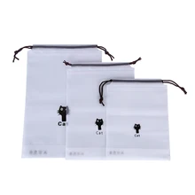 3 шт Водонепроницаемый Кот drawstring сумки косметическая коробка дорожный мешочек для хранения