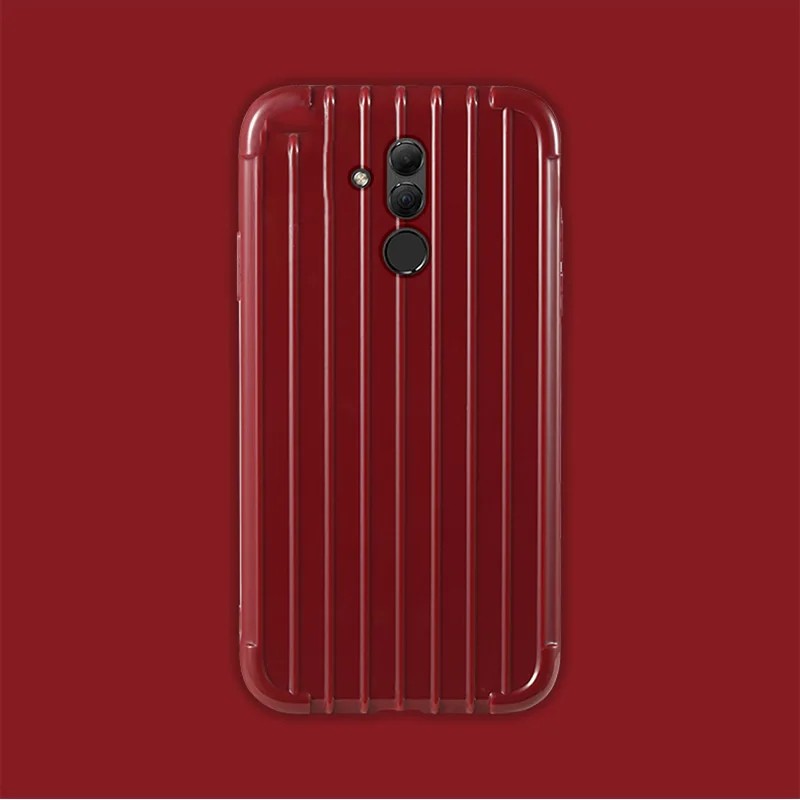 Red Роскошный багажный чехол для huawei mate 20 lite, Модный милый чехол, чехол для багажника из ТПУ, силиконовая задняя крышка для huawei mate 20 lite, чехол - Цвет: Red