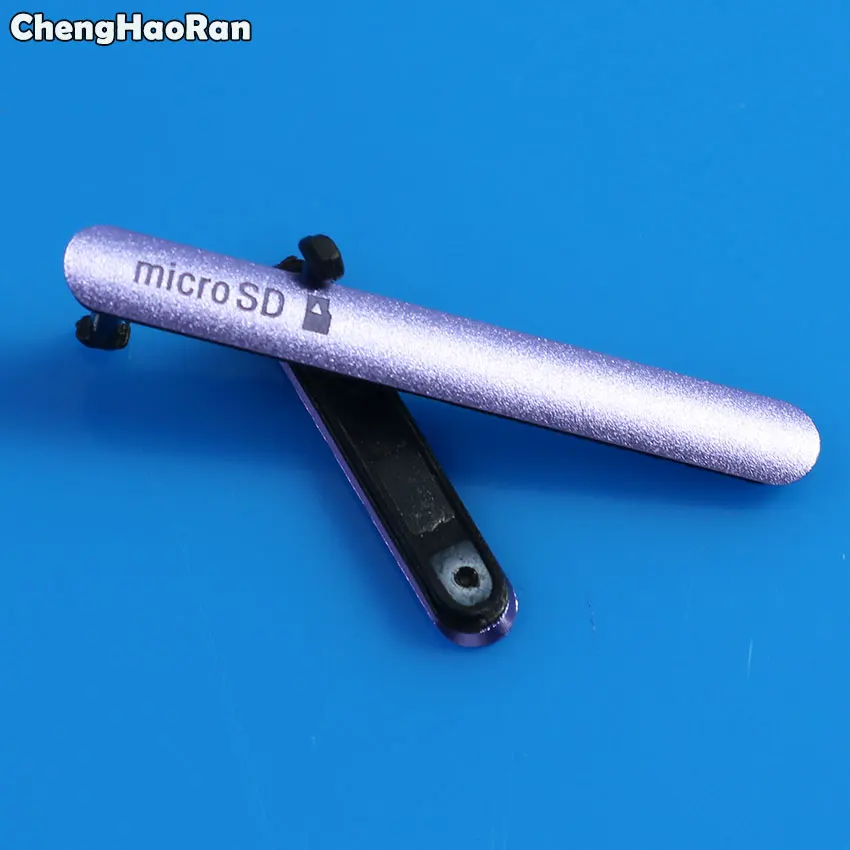 ChengHaoRan Micro SD sim-карта зарядный слот Порт пылезащитный Разъем USB чехол для Sony Xperia Z3 L55t D6603 пылезащитный чехол - Цвет: Purple
