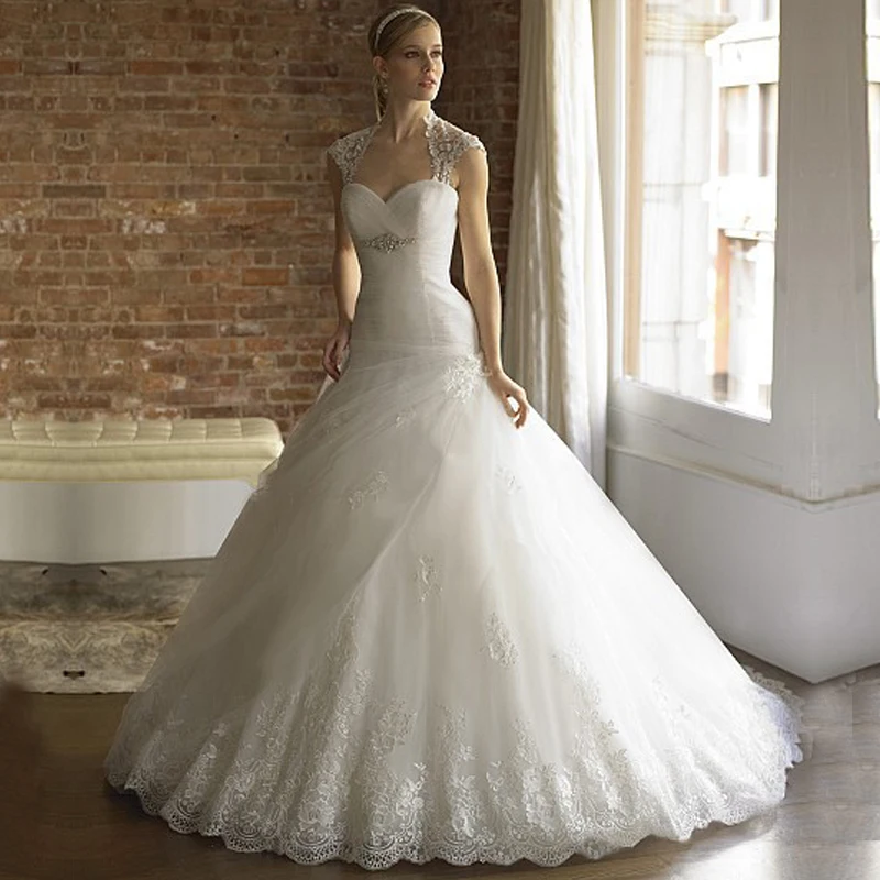 

bridal gown With Trains Tulle Sweetheart Ball Princess vestido de noiva princesa 2018 New Open Back mother of the bride dresses