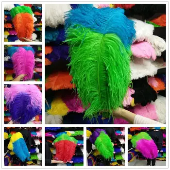 

14 Color "thick stem" Male Ostrich Feathers 24-26 Inch/60-65CM Double Color Ostrich Feathers For Party Home Wedding Decorations