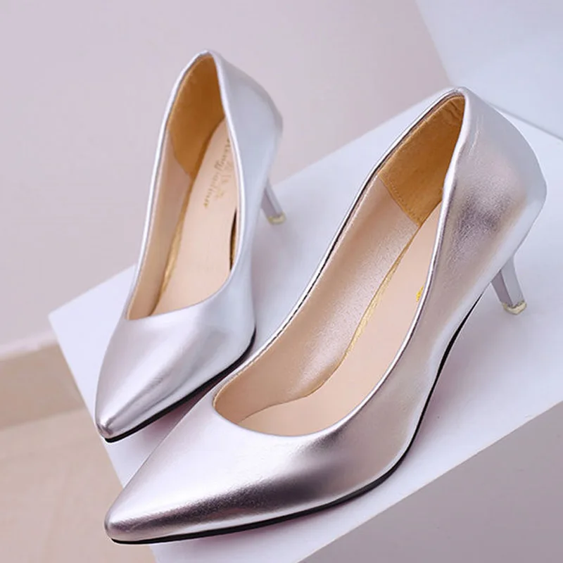 Cuatro Estaciones de Peather zapatos de tacón bajo de las mujeres profesionales zapatos de mujer boca baja zapatos de trabajo negro blanco zapatos de oficina