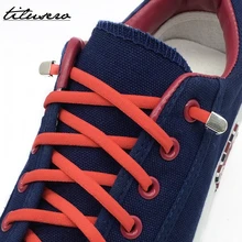 1 пара новых быстрых ленивых шнурков, эластичные шнурки с металлической пряжкой, шнурки для обуви F092