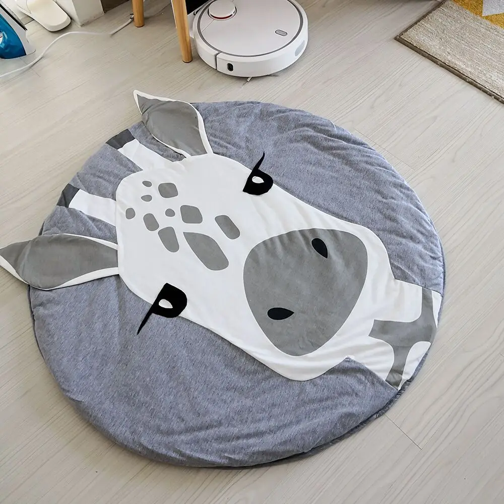 Круглый игровой коврик, Мультяшные животные, коврики для детей, Декор, фото реквизит, коврик для ребенка, ползающее одеяло, ковер, коврики для детской комнаты, декор для детской комнаты