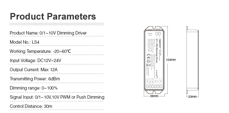 Best saling 0-10v smart led strip dimming  controller  APP 2.4G long distance remote control
