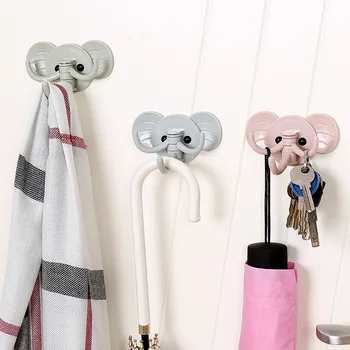 

Elephant Viscose Hook Triple Hooks Nailless Door Hook Hook Creative Kitchen Wall Hangers Bathroom Wall Seemless Adhesive Hook