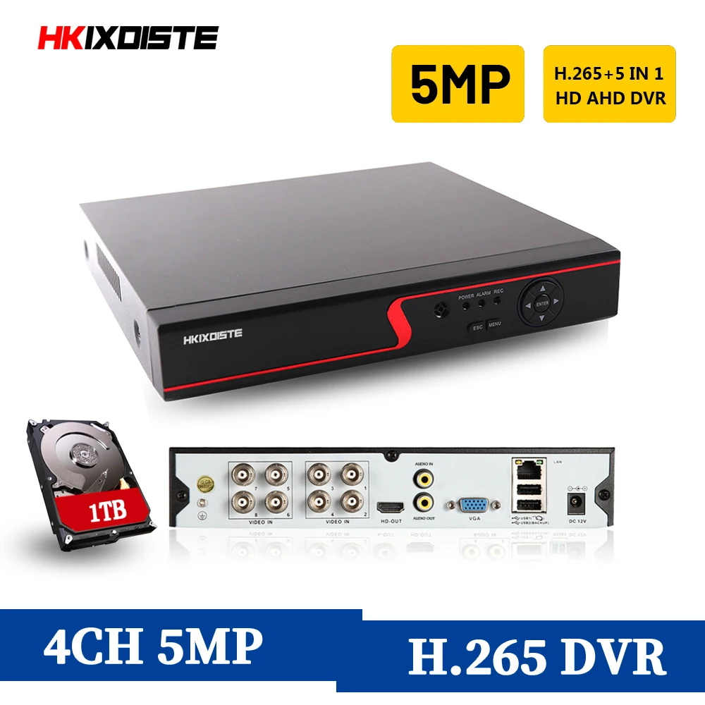 HKIXDISTE 5MP Камера Безопасности DVR 8ch комплект видеонаблюдения NVR Поддержка