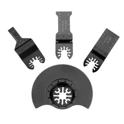Hoja de sierra Circular multiherramienta oscilante para renovador, herramientas eléctricas de corte para Kits de corte de madera Multimaster, 4 unids/set por juego